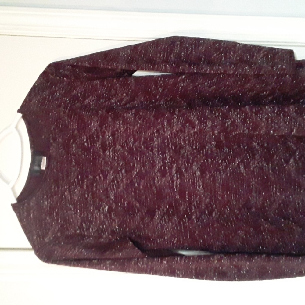 KMW wine color shimmer loose fit dress